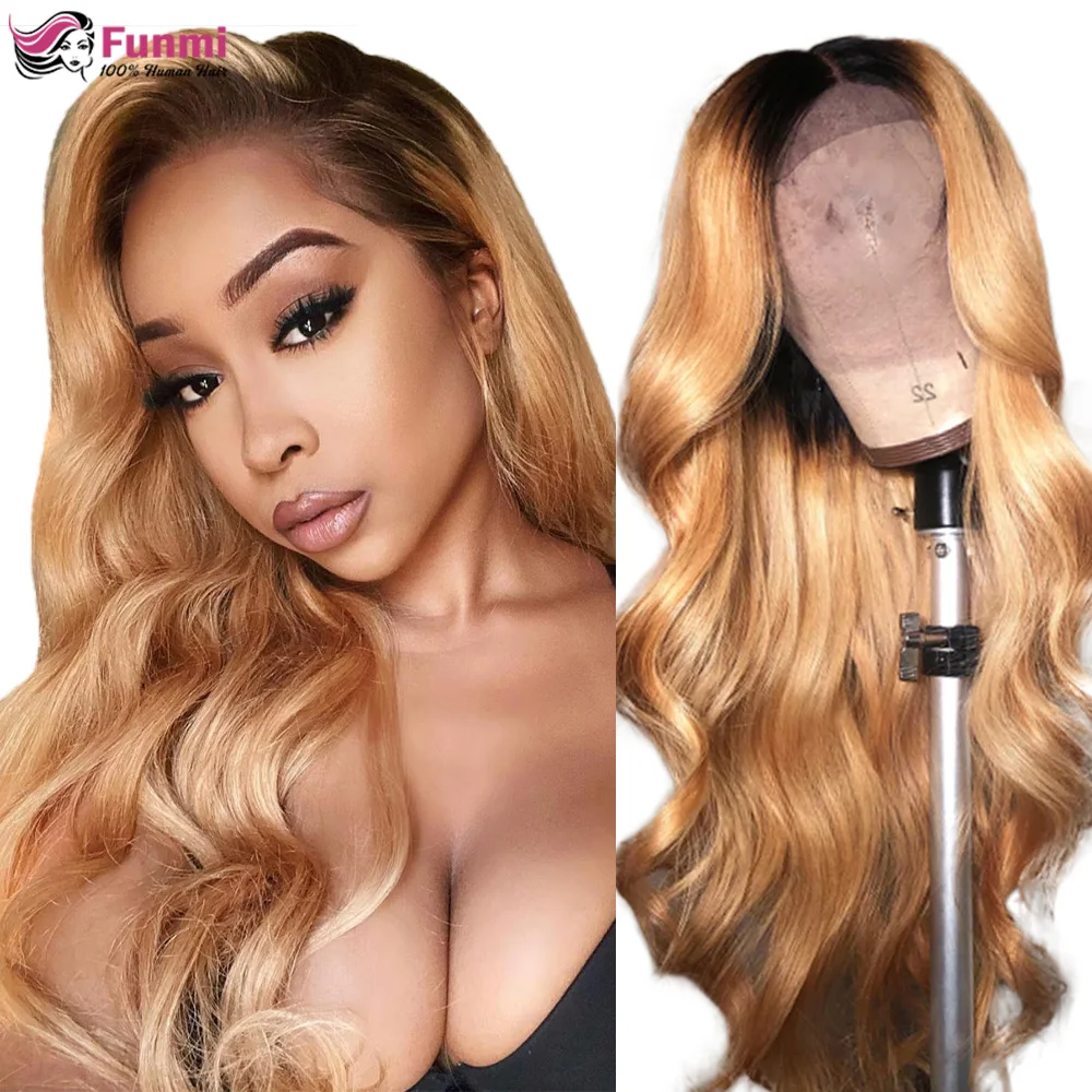 Хайлайтер парик человеческие волосы Тело Волна на сетке фронтальные парики