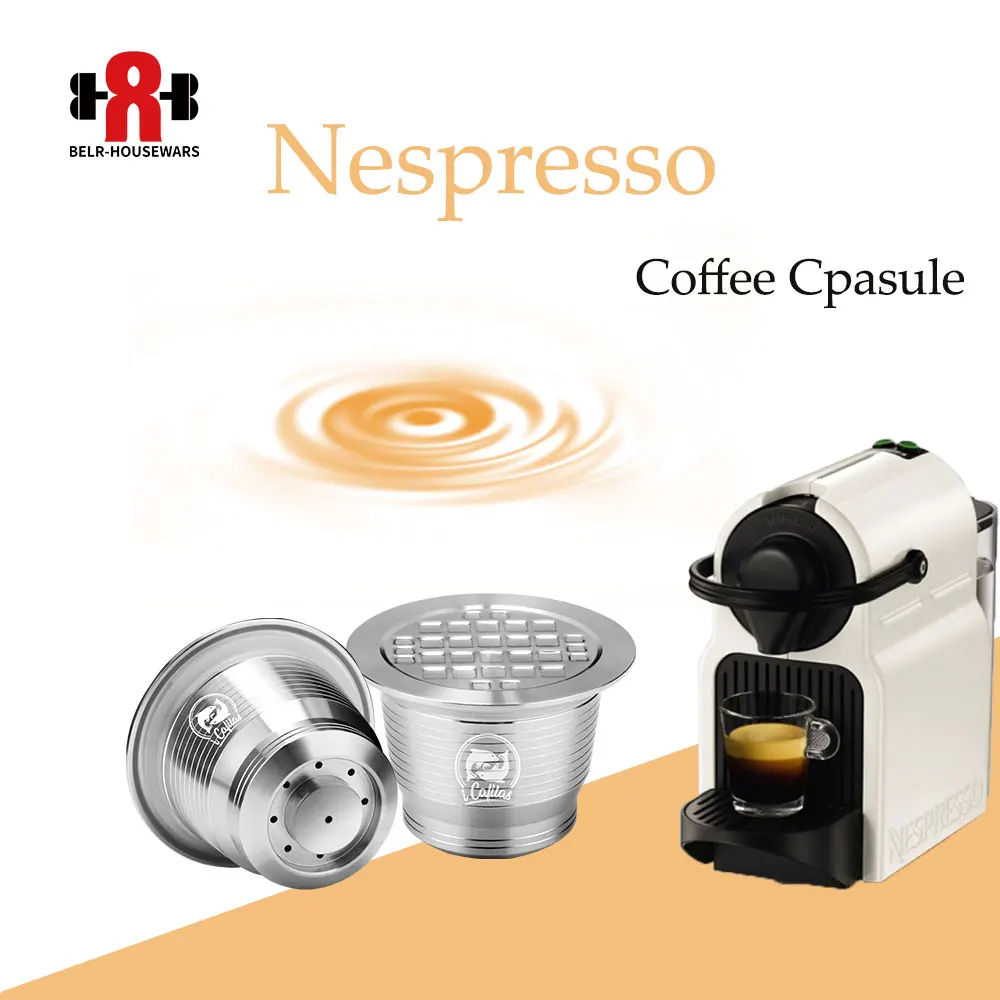 Icafilas многоразовый фильтр для кофе из нержавеющей стали для Nespresso, кофейная капсула многоразового использования, кофейная чашка с фильтром