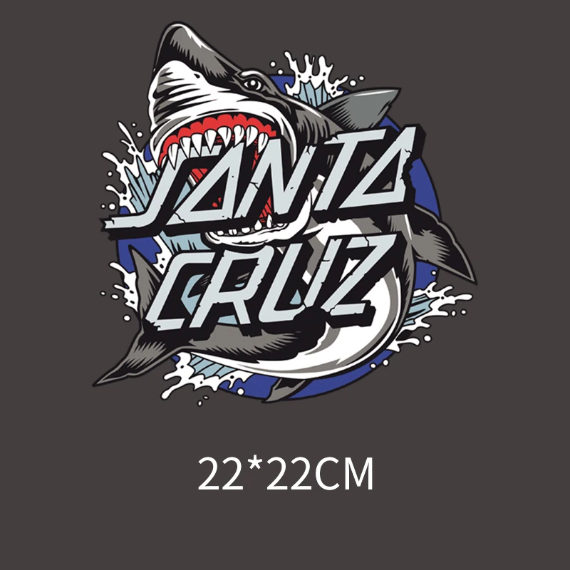 Наклейки для одежды мужские и женские летние с принтом морских животных акул |