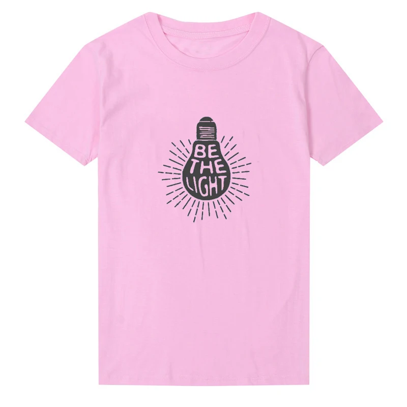 

Be The Light T-shirt Streetwear Hipster Graphic Tees Women Fashion Christian Cotton Unisex Tshirt Girl Faith Tops Dropshipping