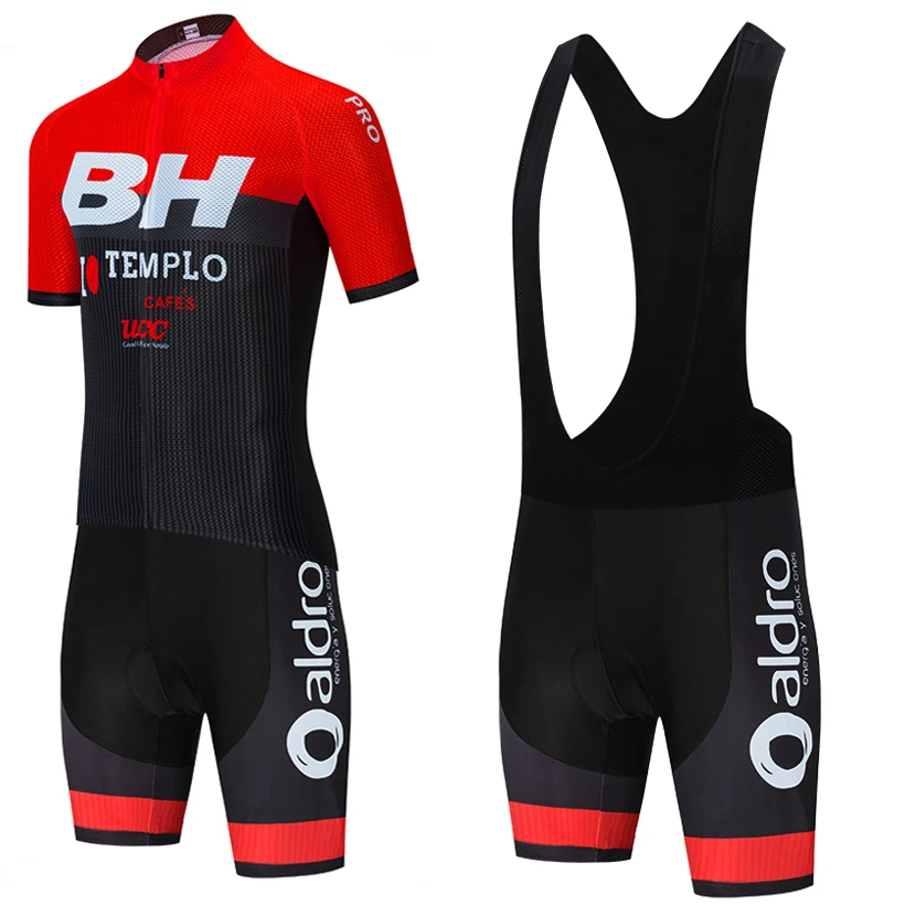 

2021 Black BH Short Sleeve Cycling Jersey 20D Bike Pants Set Ropa Ciclismo Men Team Bicycle Maillot Bottoms Clothing