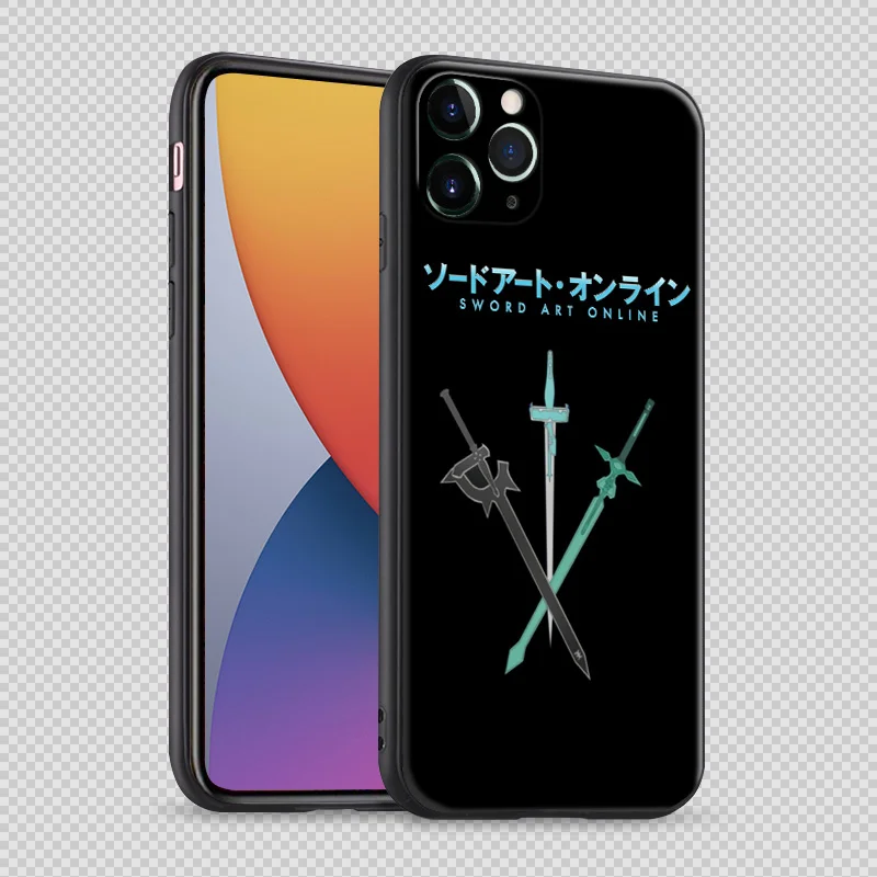 crossed elucidator dark repulser swords For iPhone se 6 6s 7 8 plus x xr xs 11 pro max soft silicone phone case cover shell