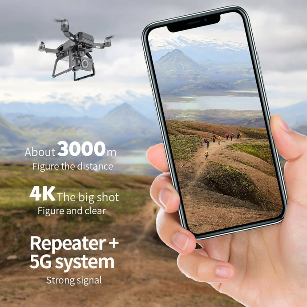 

NEW F7 RC Drone 4K HD Camera WIFI Image Transmission 3 Axis Mechanical Gimbal Remote Control Helicopter Intelligent Follow Toys
