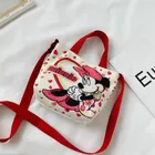 Сумка-мессенджер Disney canves для девочек, сумка через плечо с мультяшным Микки Маусом, Милая мини-сумка, кошелек для монет