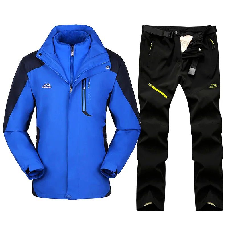 Зимний лыжный костюм для мужчин зимние лыжные куртки и брюки уличные теплые
