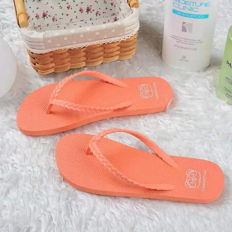 

2021 European and American Ladies Herringbone Beach Fashion Casual Flip Flops 1748