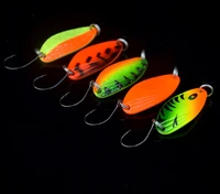 10pcs colorful fishing fish spoon lure hook spinner baits 4 5g river reservoir pond lake artificial bait