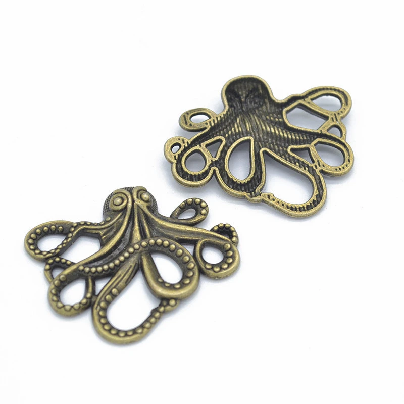 Аксессуары Осьминог из металлического сплава в стиле ретро 15 шт. 43x35 мм сделай сам
