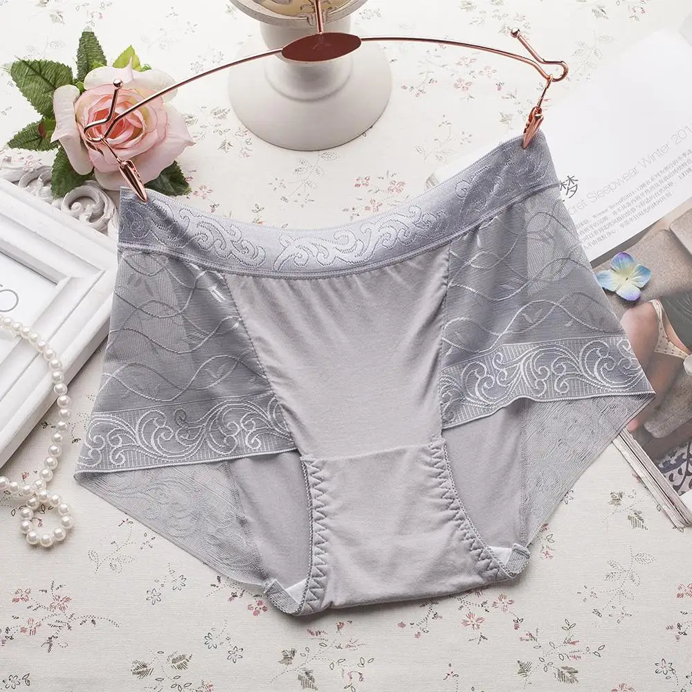 Дышащие кружевные женские трусики новинка со средней талией дышащие сексуальные