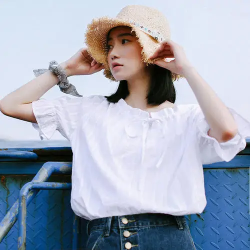 

T Shirt Women Clothes 2020 Fashion Tee Top Fashion Cotton Ladies Blue Tee Shirt