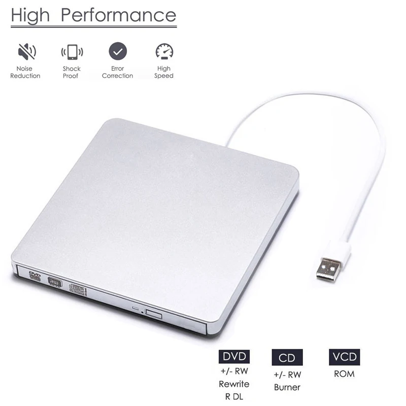 USB 2 0 DVD RW горелки внешний dvd плеер CD/DVD rom Оптический привод писатель ридер рекордер