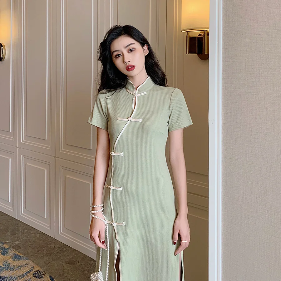 Китайское женское платье с пайетками cheongsam qipao vestidos fiesta de noche cheongsam белье воротник Мандарин наклонная вилка qi pao