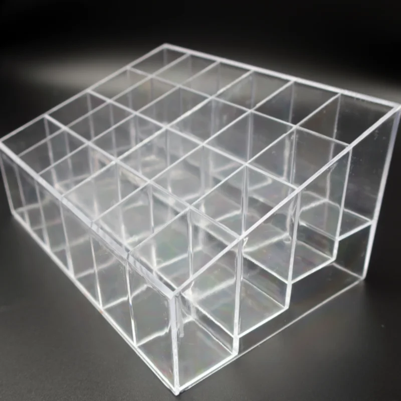 

Lipstick Box Acrylic Makeup Organizer Storage Box Lipstick Nail Polish Display Stand Holder Cosmetic Organizer Box