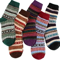 women winter socks colorful warm thick soft wool socks soft cozy hiking mid tube knit crew socks size 35 40