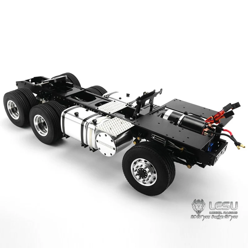 1/14 RC LESU 6x6 металлический корпус оси сервопривод двигателя для трактора грузовика