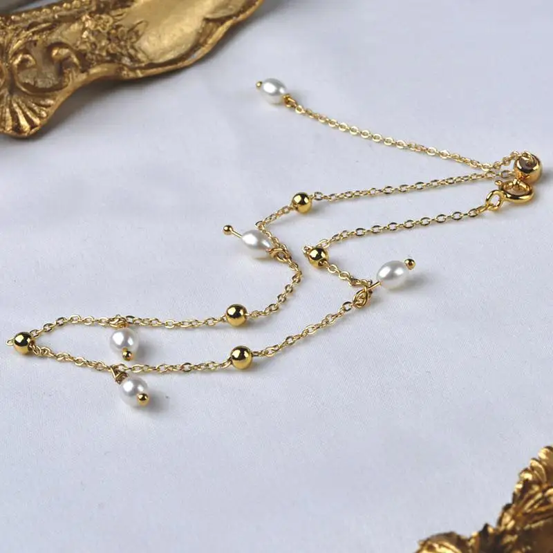 Цепочка ZHIXI из натуральной пресной кожи заполненная золотом 14 карат оригинальный