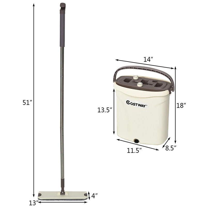 

High Quality Multipurpose Unique Structure of Bucket Rotating Hanging Function Flat Squeeze Mops and Bucket Set CL11733