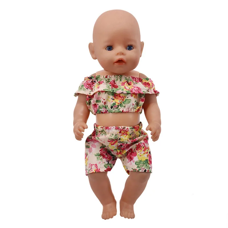 6 шт./Аксессуары для американских кукол маленький цветочный костюм размером 18