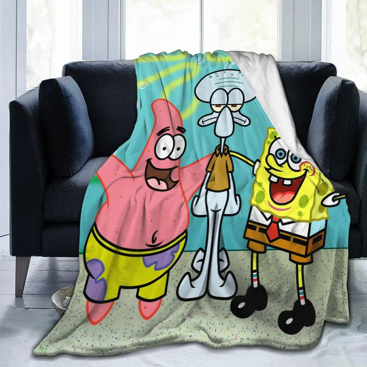 

Ultra Soft Sofa Blanket Cover Blanket Cartoon Cartoon Bedding Flannel plied Sofa Bedroom Decor for Children and Adults 13