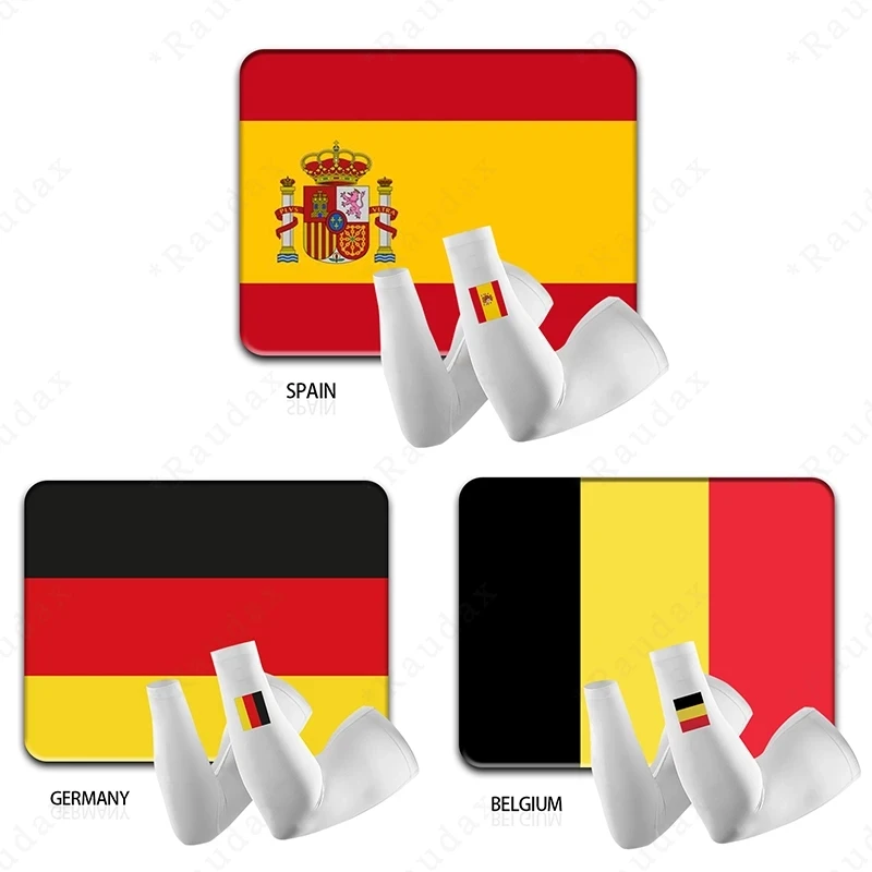 Национальные грелки для рук с флагом Испании, белого цвета, с защитой от УФ-излучения, для велосипедного, бегового и гоночного спорта, летние, дышащие.