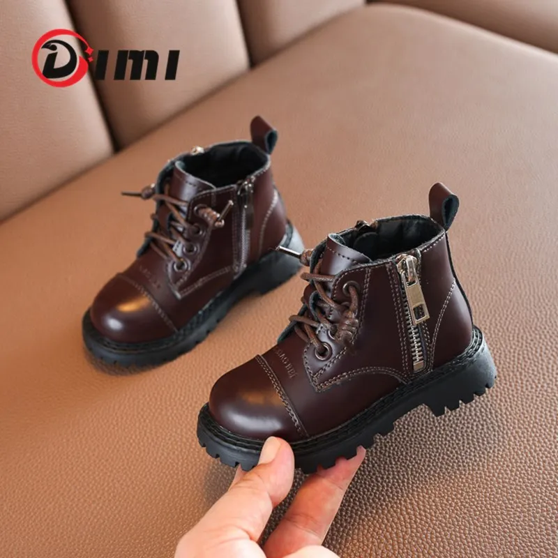 DIMI 2020 зимняя детская обувь для мальчиков и девочек модные детские ботинки Martin из