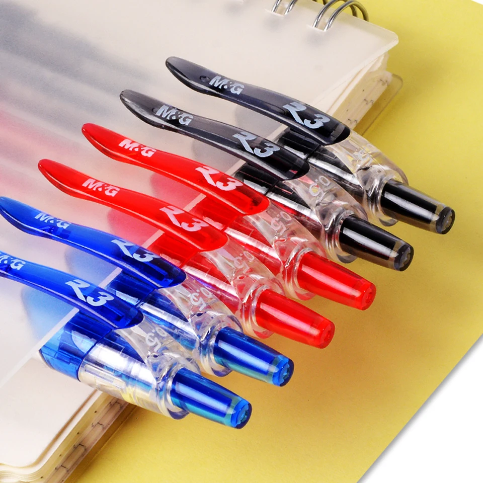 Ручка гелевая 0 5 мм с черными/красными/синими чернилами 6 шт./лот|Гелевые ручки| |