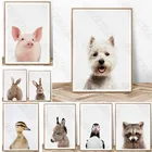 Плакаты в виде уток, животных, с мультяшным медведем, в нордическом стиле, водонепроницаемые, с рисунком чернилами, современные украшения для гостиной и спальни