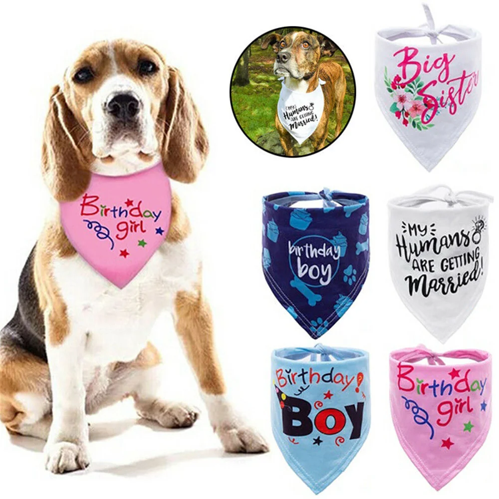 

Cute Dog Bandana Bibs Head Scarf Doggie Neckerchief Pet Cat Puppies Accessories Birthday Party Cute Lovely Gog Accessories