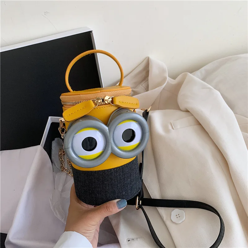 

Cartoon Cute Small Crossbody Bags for Women 2021 Summer New Bucket Bag Luxury Fashion Chain Unusual Party Leather Shoulder Bag