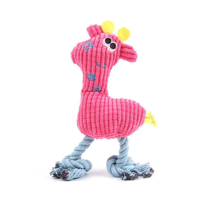 

Pet Interactive Toys Cute Animal-shaped Plush Dolls Puppy Chews and Sharpens Teeth Toy Balls Can Make Sounds Pet Toys Supplies