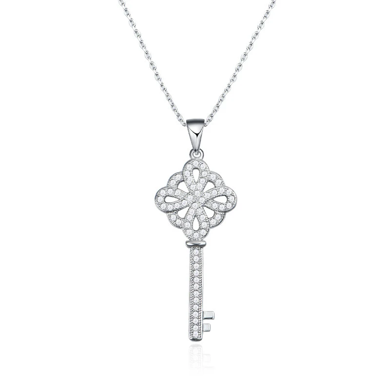 Juya Micro Pave Циркон модное индийское ожерелье с подвеской в виде ключа для женщин девочек подарок для свадьбы дня рождения ожерелье поставки