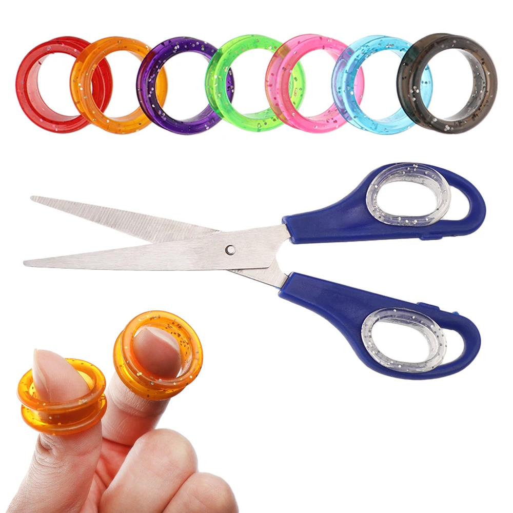 

1PC Professional Colorful Pet Grooming Scissors Silicone Ring Durable Comfortable Dog Cat Hair Cutting Tools Shears Accessories