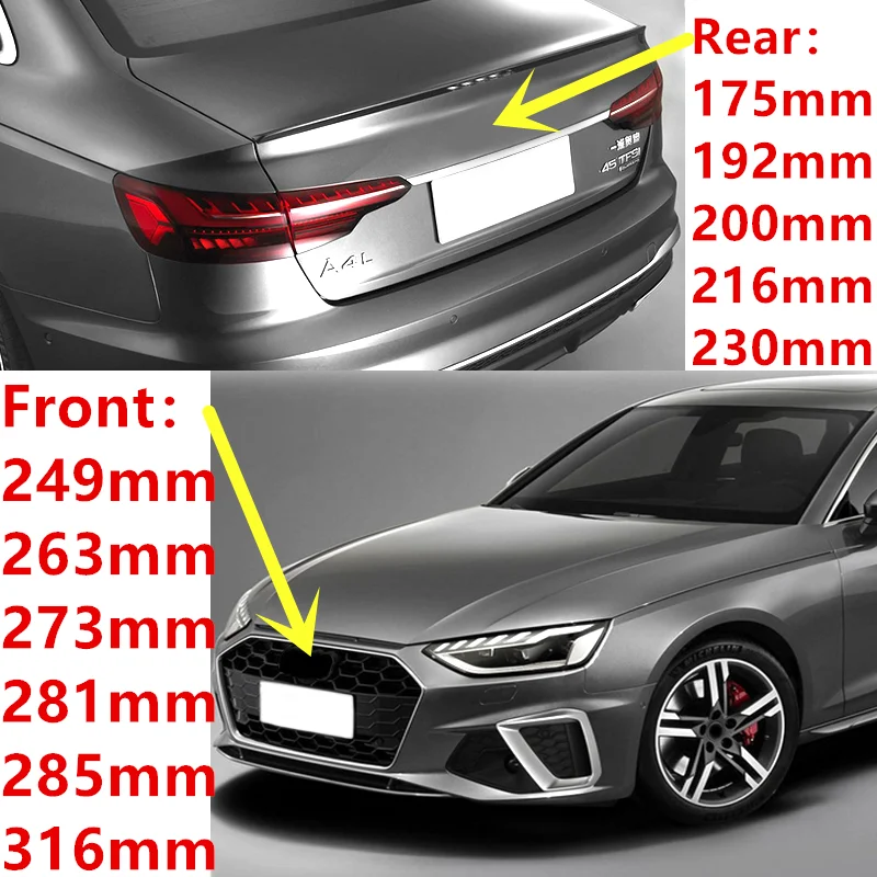 4 кольца ABS серебристый черный автомобильный козырек передняя крышка гриль