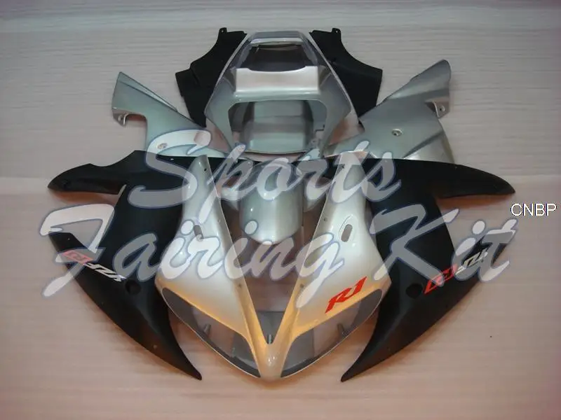 Пластиковые обтекатели для YAMAHA YZFR1 2002 - 2003 матовый черный серебристый корпус 03 |