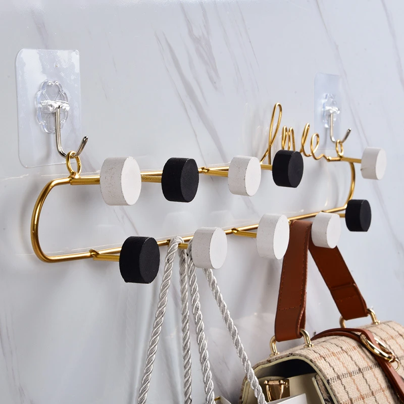 

Nordic Wrought Iron Letter Hook Creative Minimalist Living Room Bedroom LOVE HOME Wall Decoration Key Coat Hat Metal Row Hooks