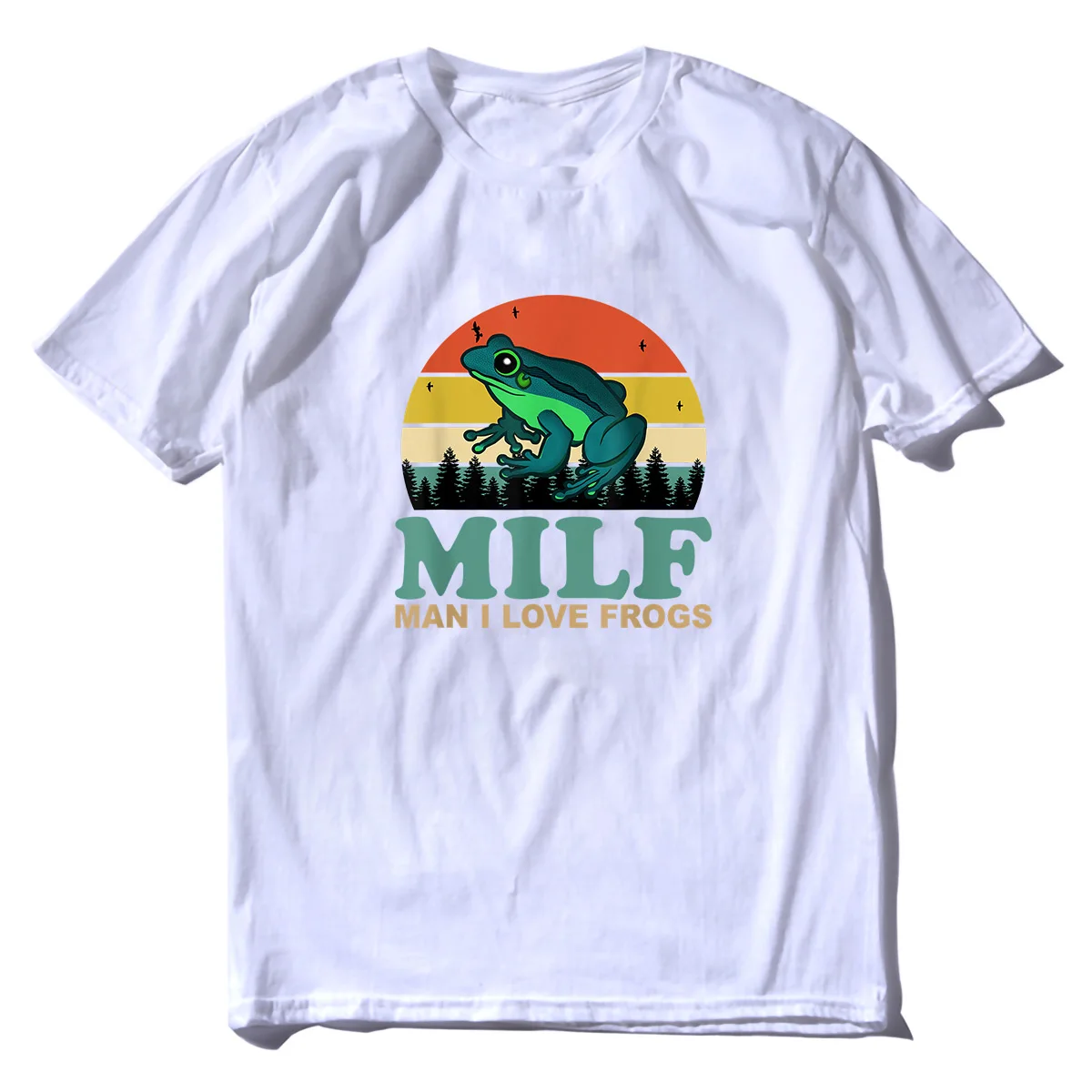 

MILF Man I Love Frogs Funny Saying Frog Amphibian Lovers Vintage Funny Men's Novelty T-Shirt