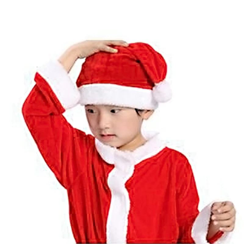 

Christmas Baby Girsl Dress Boys New Year Clothing Santa Claus Cosplay Costumes Kids Xmas Party Costume with Hat