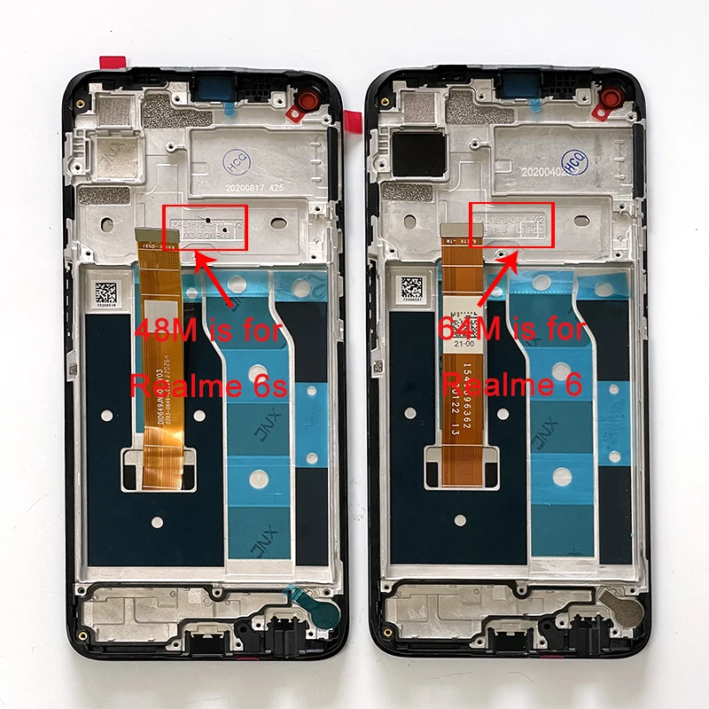 M & Sen-pantalla LCD Original de 6,5 pulgadas para m&oacute;vil, Marco digitalizador de Panel t&aacute;ctil para Oppo Realme 6s RMX2002, RMX2001-1