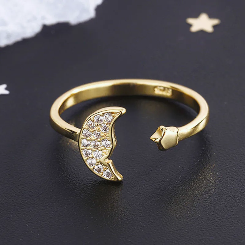 Горячая Распродажа маленькое открытое кольцо с инкрустированным цирконием в