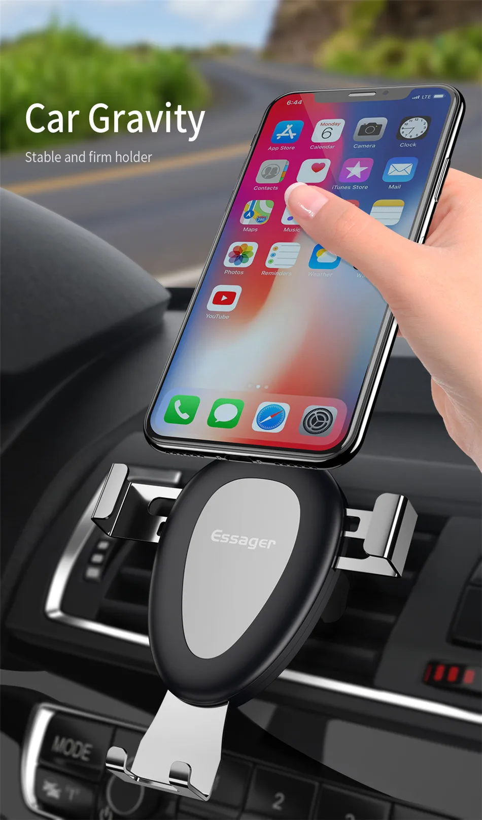 Автомобильный держатель для телефона Essager Gravity для iPhone samsung A50 S10 держатель на вентиляционное отверстие автомобиля держатель для телефона в автомобиле держатель для мобильного телефона Подставка