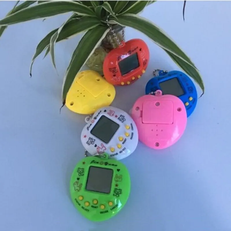 Брелок Tamagotchi для электронных игр домашних животных в форме сердца консоли