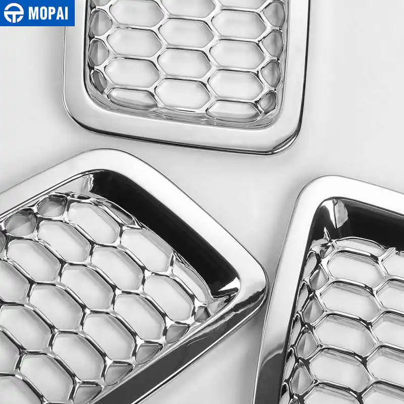 Красные хромированные автомобильные решетки MOPAI из АБС пластика для передней
