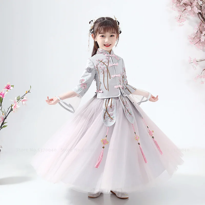 Hanfu/Вечерние платья принцессы на свадьбу для девочек традиционное китайское