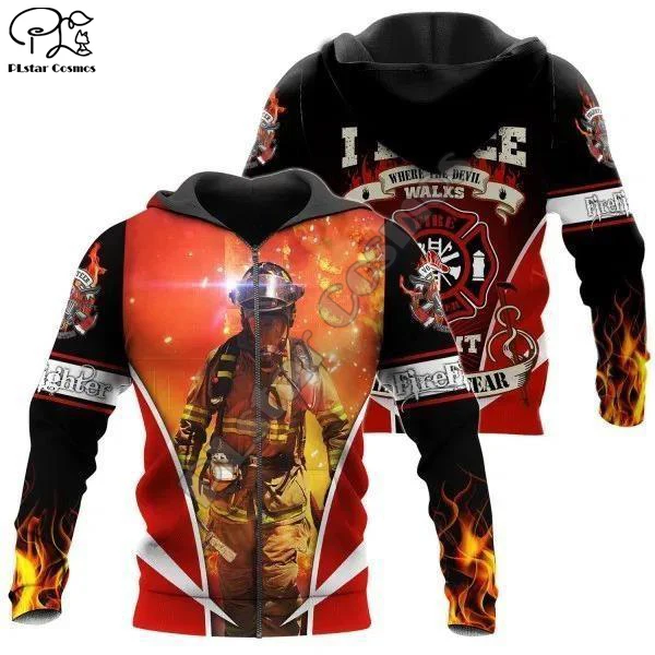

PLstar Cosmos FireFighter Firemen Fire Hero Harajuku Streetwear Tracksuit 3DPrint Funny Hoodie/Sweatshirt/Jacket/Mens Womens-a10