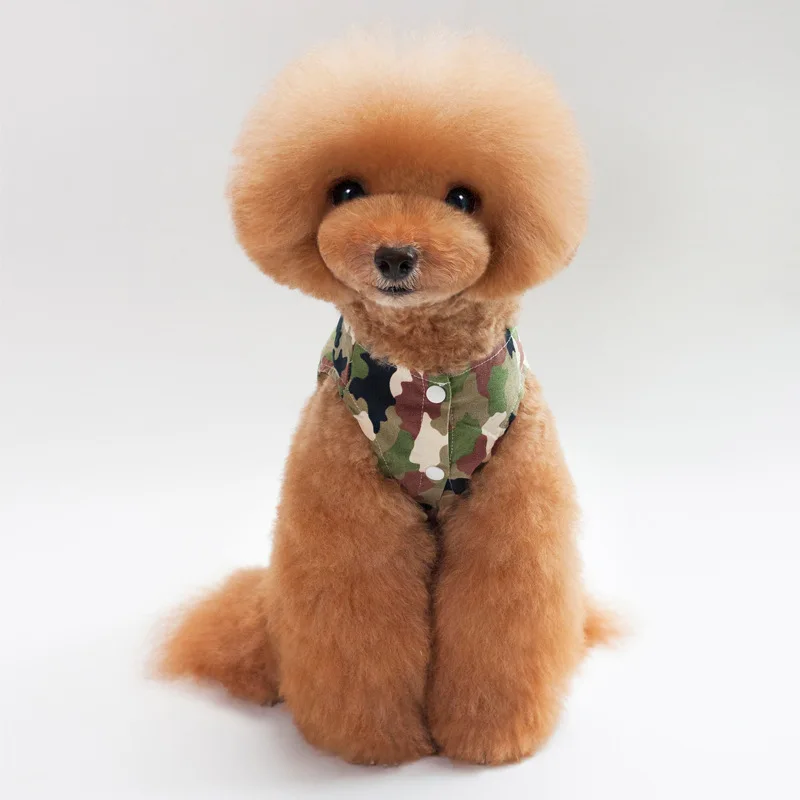 Весенняя и летняя одежда для отдыха собак стильная дышащая камуфляжная юбка с