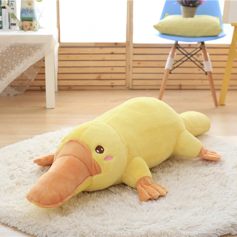 Duckmole Утконос Лежащая плюшевая игрушка желтый мягкая подушка в виде животного