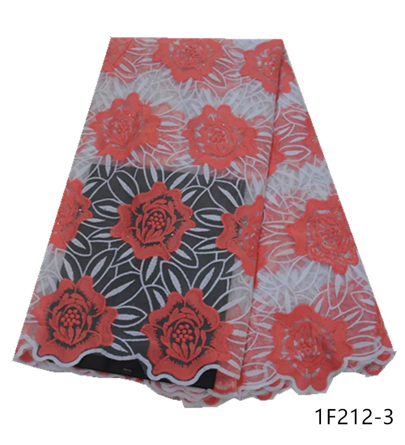 

2020 Hot Sale French Tulle Net Laces Latest Nigerian African Fabrics For Women's Wedding Dress with Stones Embroidered 1F212