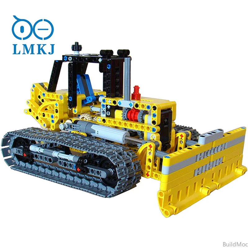 

Anime Theme Building Blocks Engineering Bulldozer Excavator Crane Technic Truck Roller Mudular Construction Bricks Kids Toys