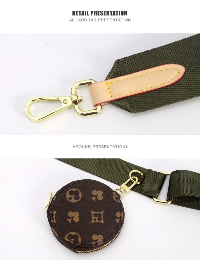 

Ladies 3-in-1 Messenger Bag Luxury Woman Handbag Set Fashion Print Retro Classic Messenger Bag Chain Ladies Small Wallet Handbag