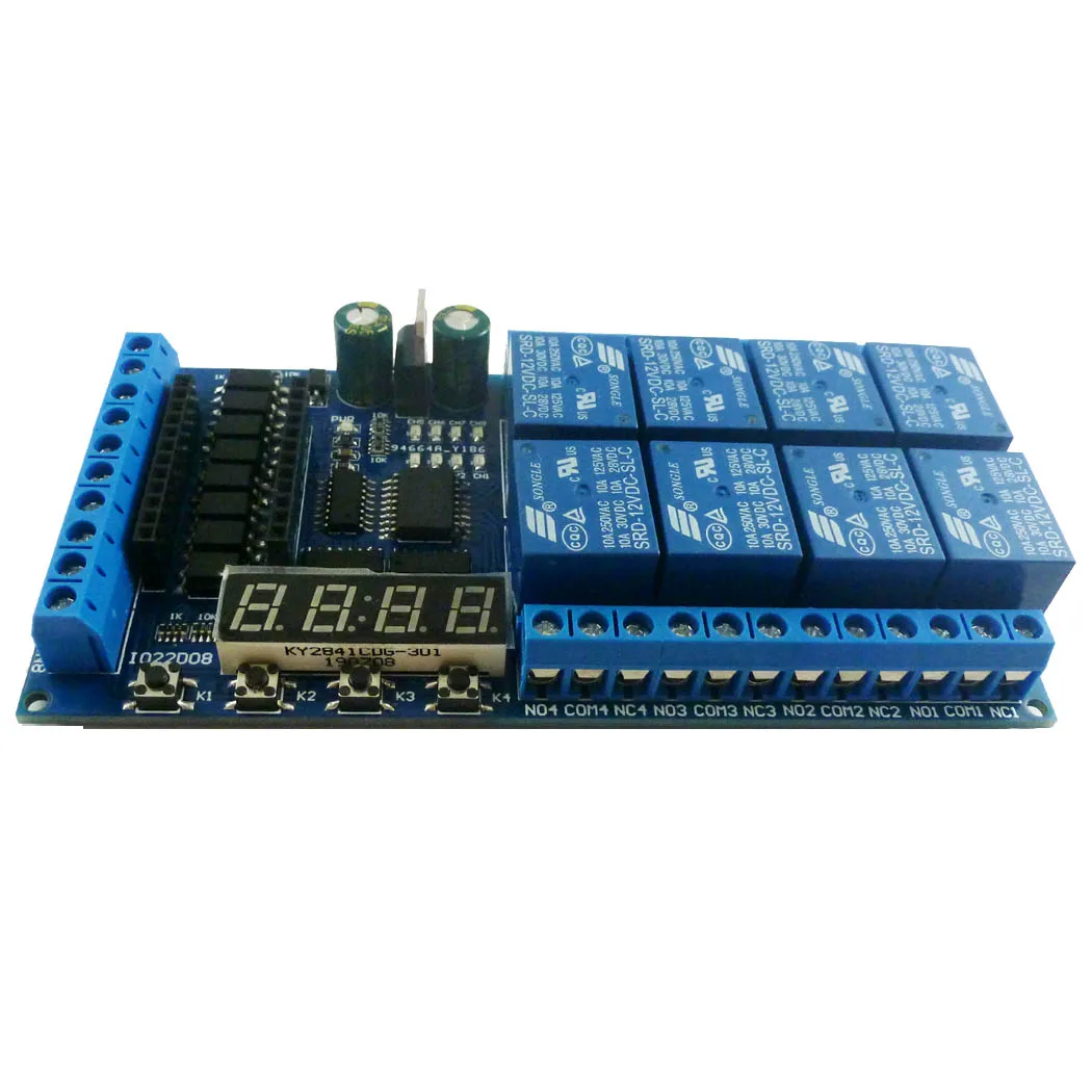 Only Relay Board DC 12V 8 Channel Pro mini PLC плата реле Щит модуль для Arduino многофункциональный таймер задержки переключатель доска - Габаритные размеры: Only Relay Board